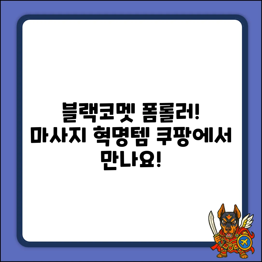 블랙 코멧 스포츠 폼롤러, 마사지 혁명!