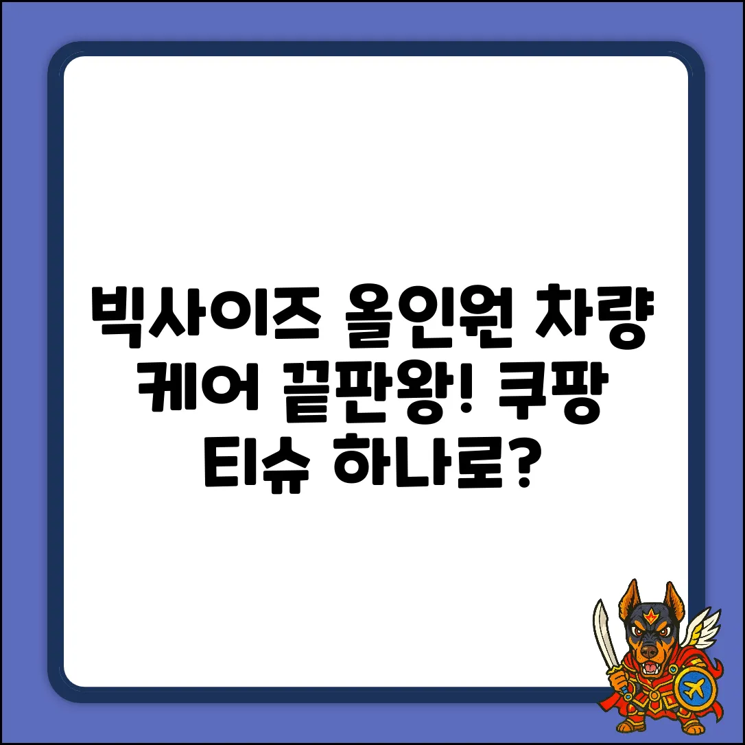 빅사이즈 올인원 카 케어, 이 티슈 하나로 끝?!
