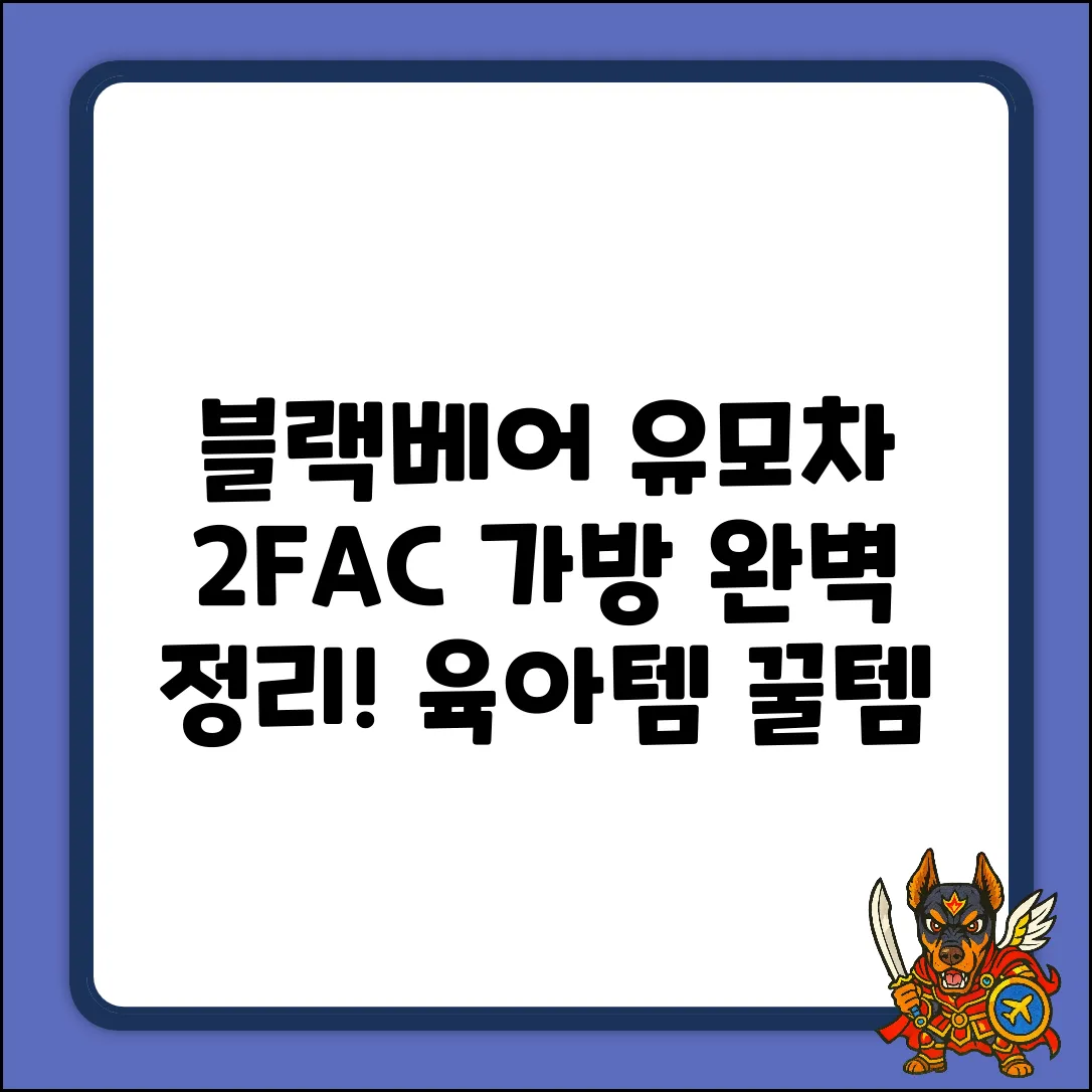 블랙 베어 2FAC 유모차 가방: 다용도 포켓 정리함 완벽 가이드