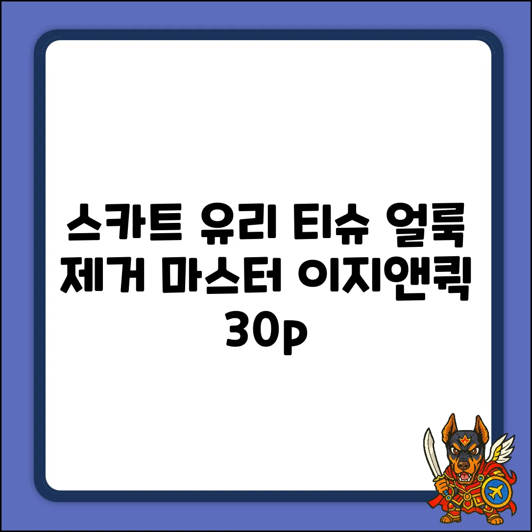 스카트 유리거울 이지앤퀵 티슈 30p: 얼룩 제거 마스터!