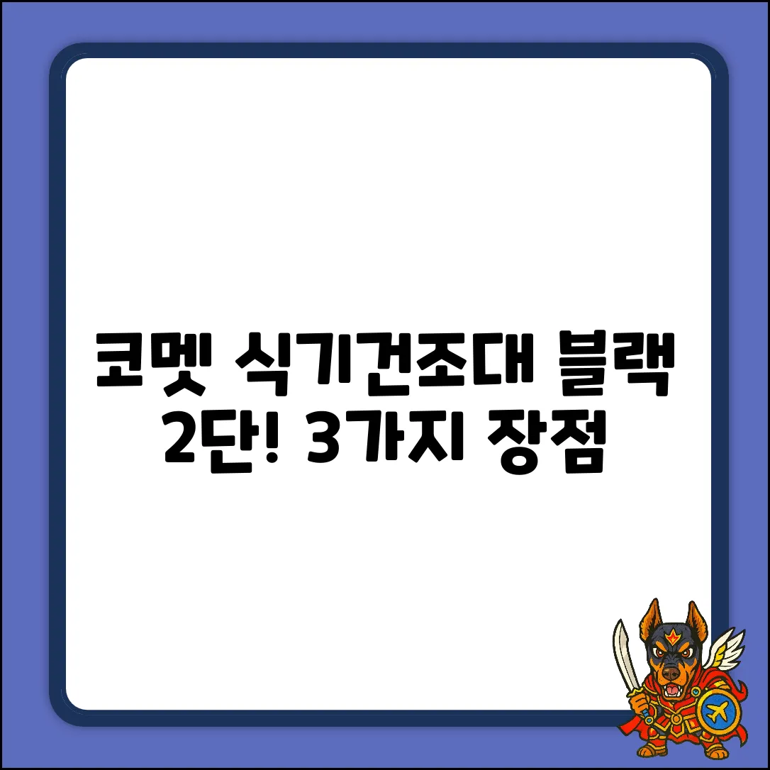 코멧 키친 2단 식기건조대 블랙: 3가지 장점