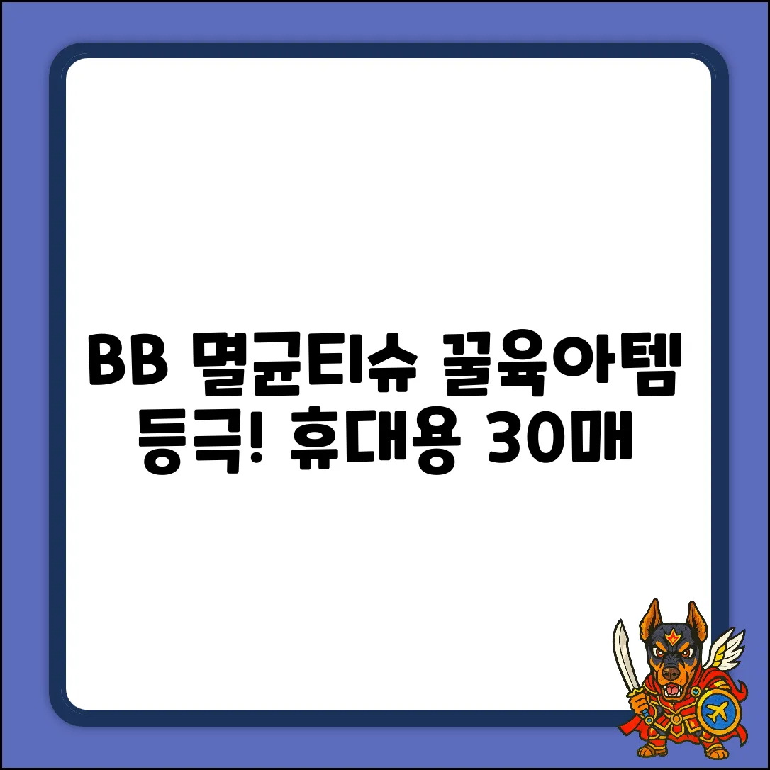 ✨B&B 멸균티슈: 꿀육아템 등극! (30매, 60g)✨