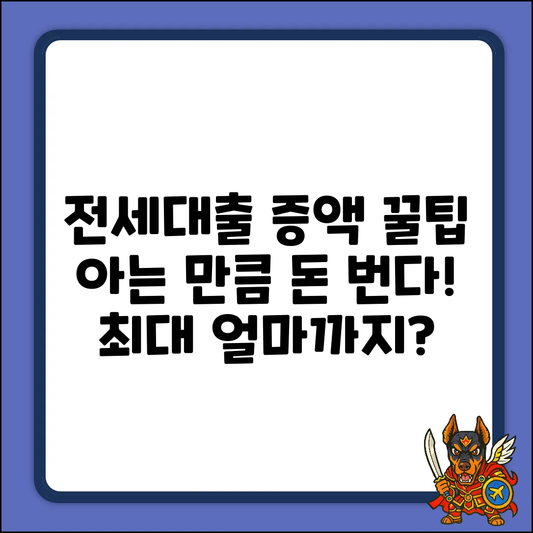 전세대출 증액 방법? ✨ 아는 만큼 이득!