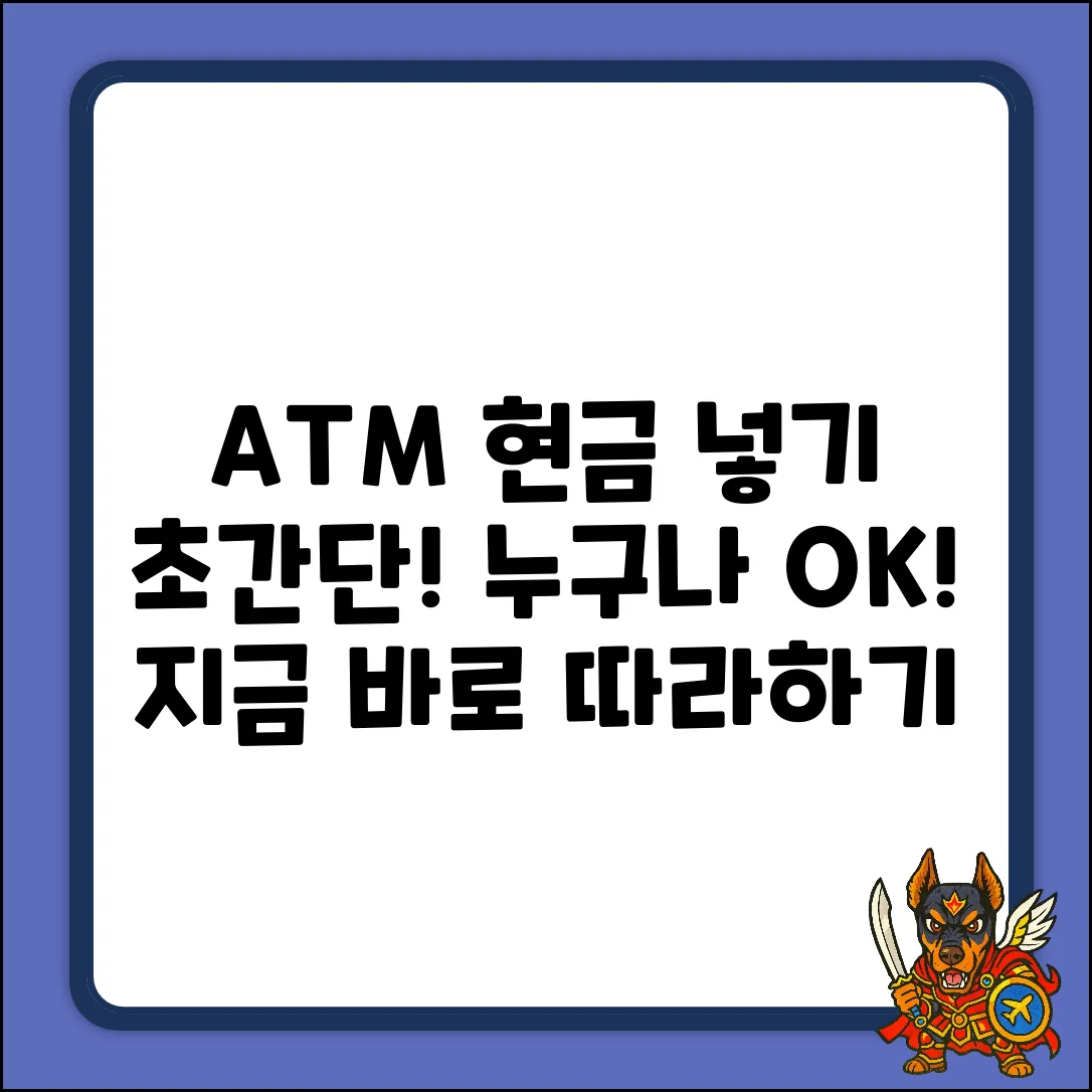 ATM 현금 넣기, 누구나 쉽게!