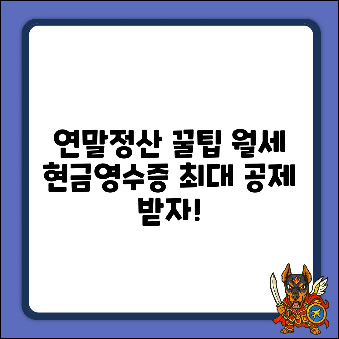 연말정산 월세 현금영수증 완벽 가이드