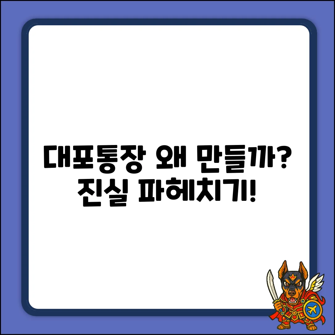 대포통장이 만들어지는 이유, 혹시 아세요?