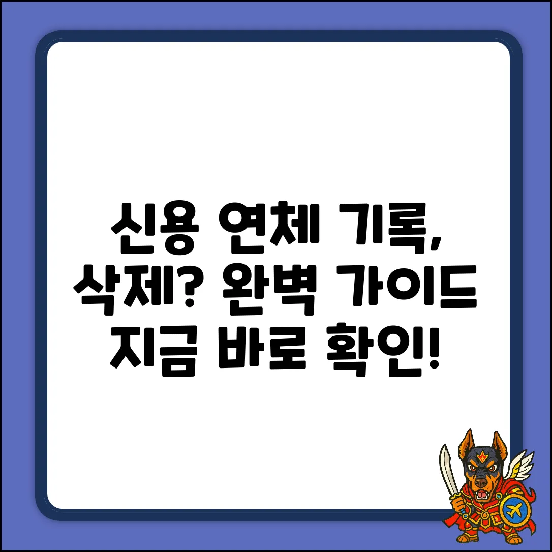 신용 연체 기록 삭제 완벽 가이드