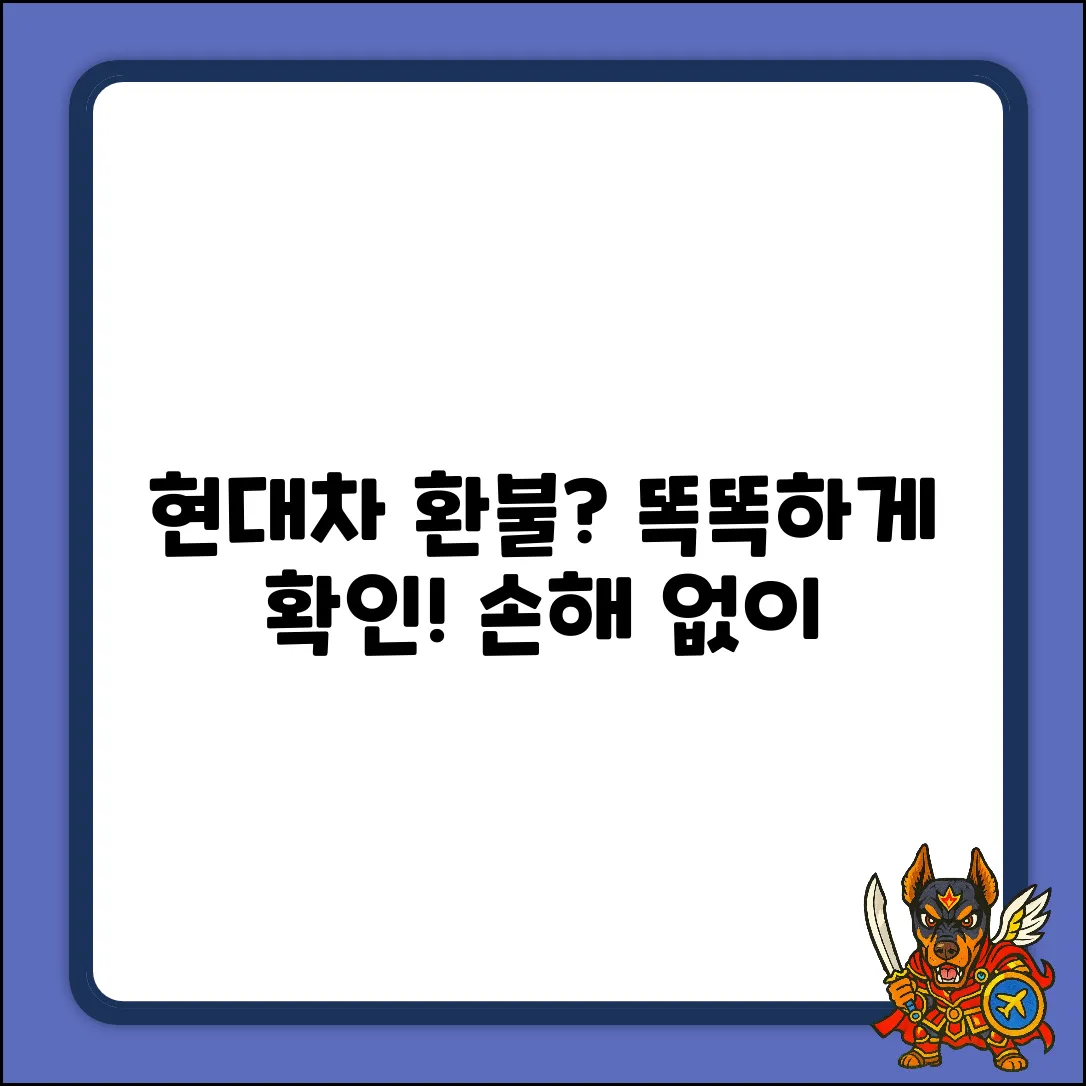 현대자동차 환불 규정, 똑똑하게 확인!