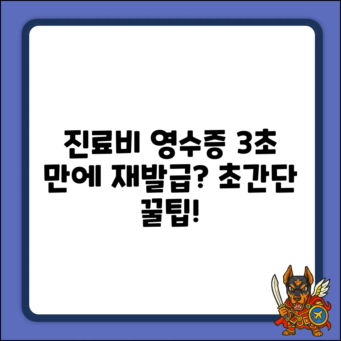 진료비 영수증 재발급, 3초 만에 가능?