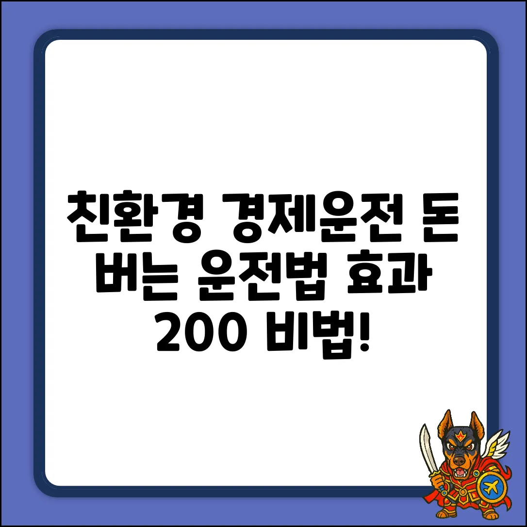 친환경 경제운전, 놀라운 효과 보는 방법!