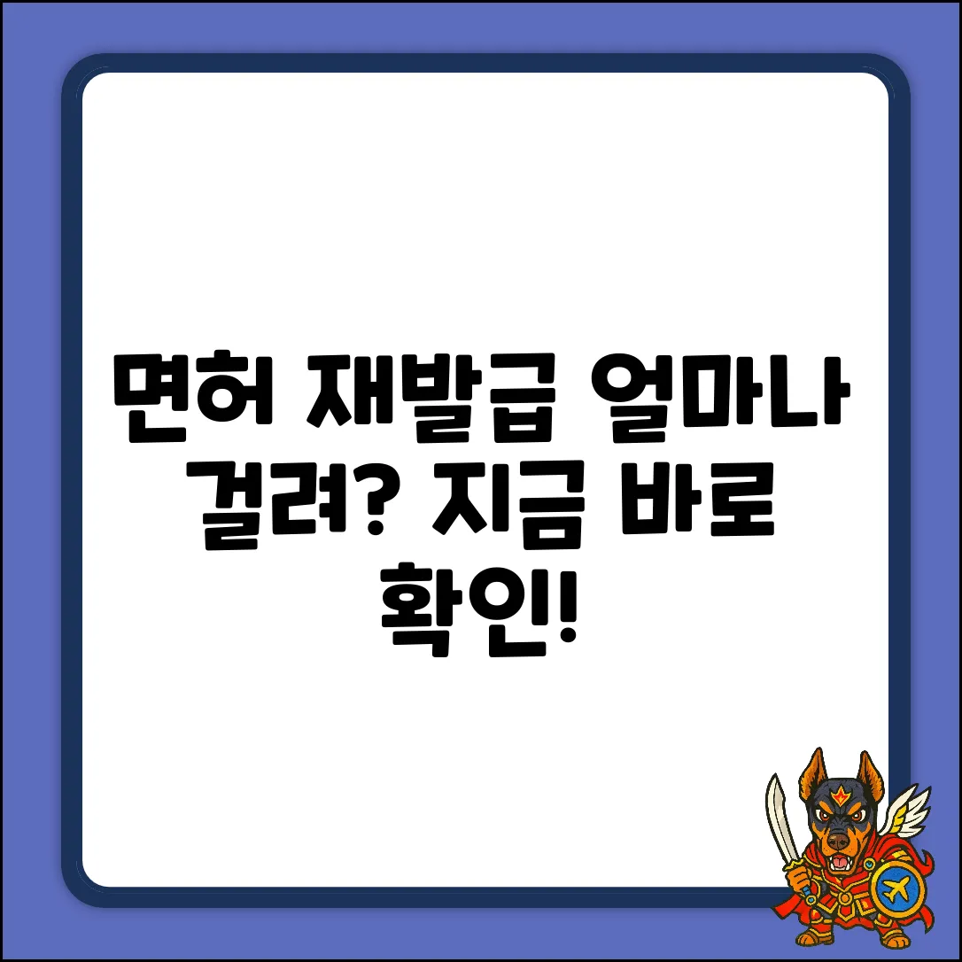 면허 재발급, 얼마나 걸릴까? (속도주의!