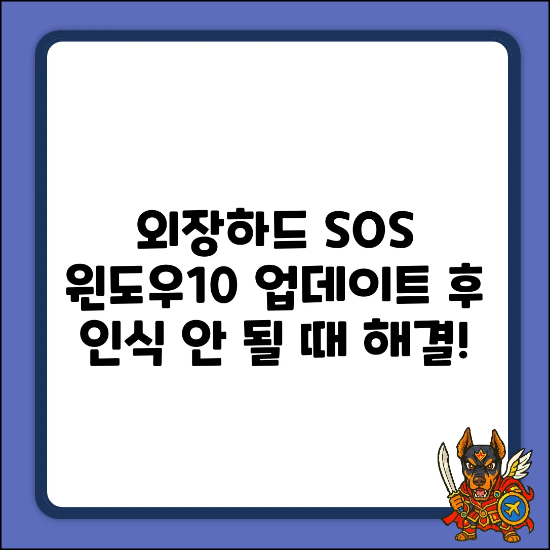 윈도우10 업데이트 후 외장하드, 왜 안 보일까?