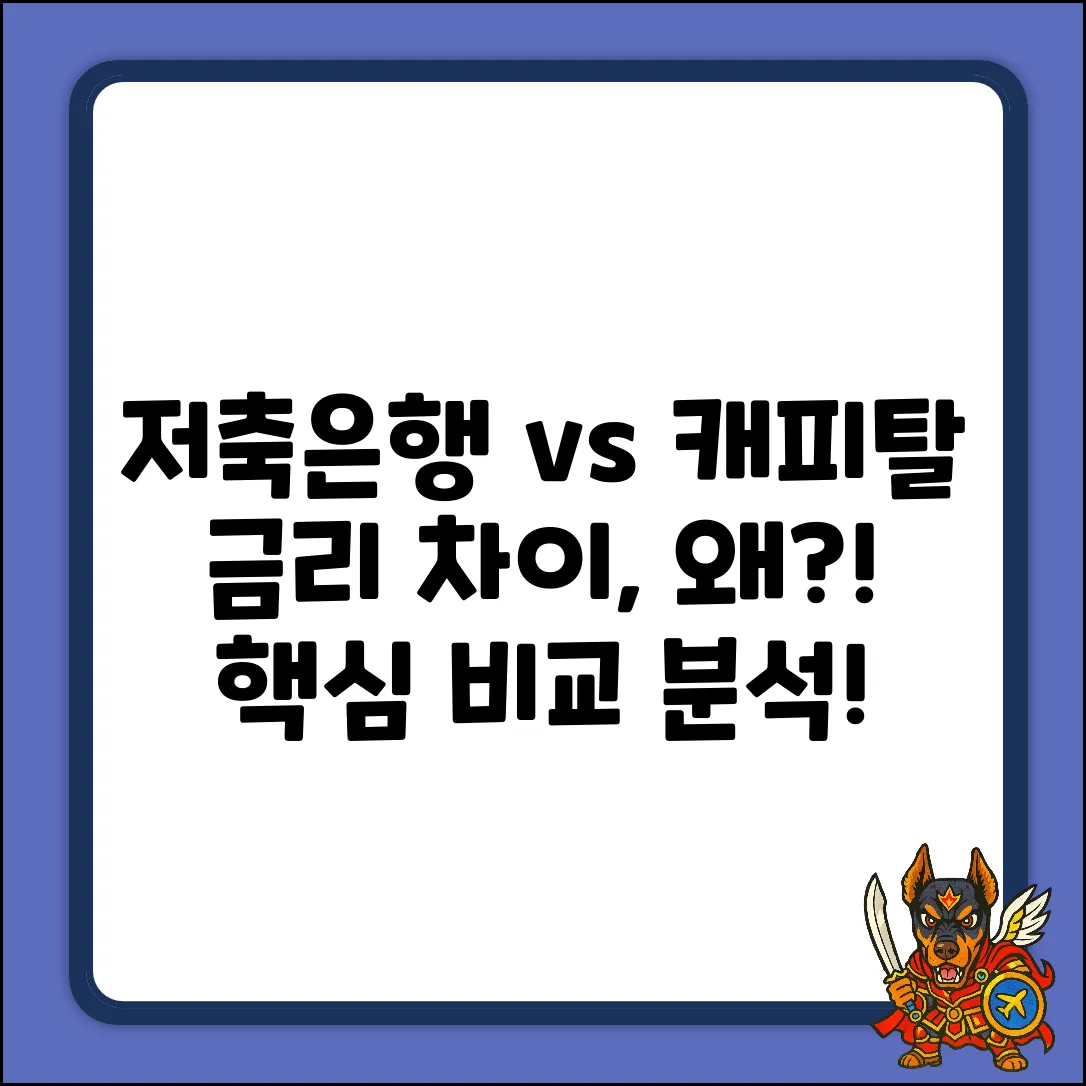 저축은행 vs 캐피탈, 대출 금리 차이, 왜?