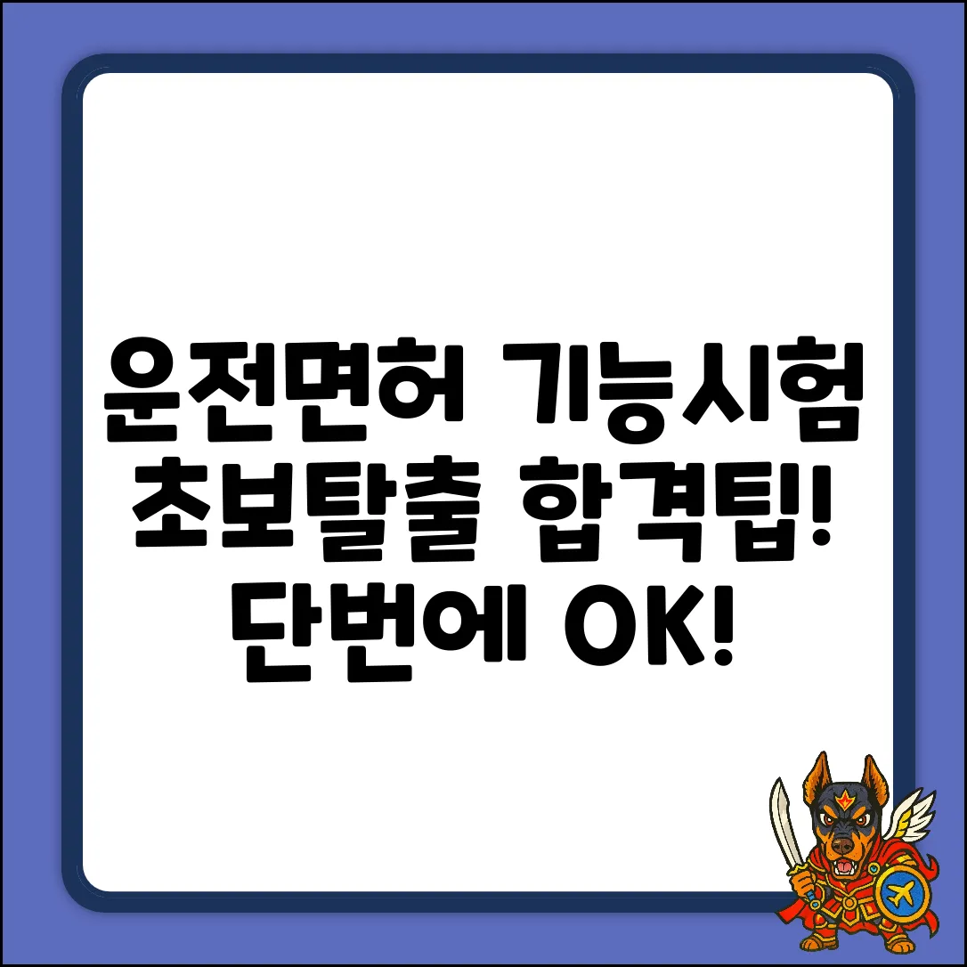 초보도 OK! 운전면허 기능시험 합격팁