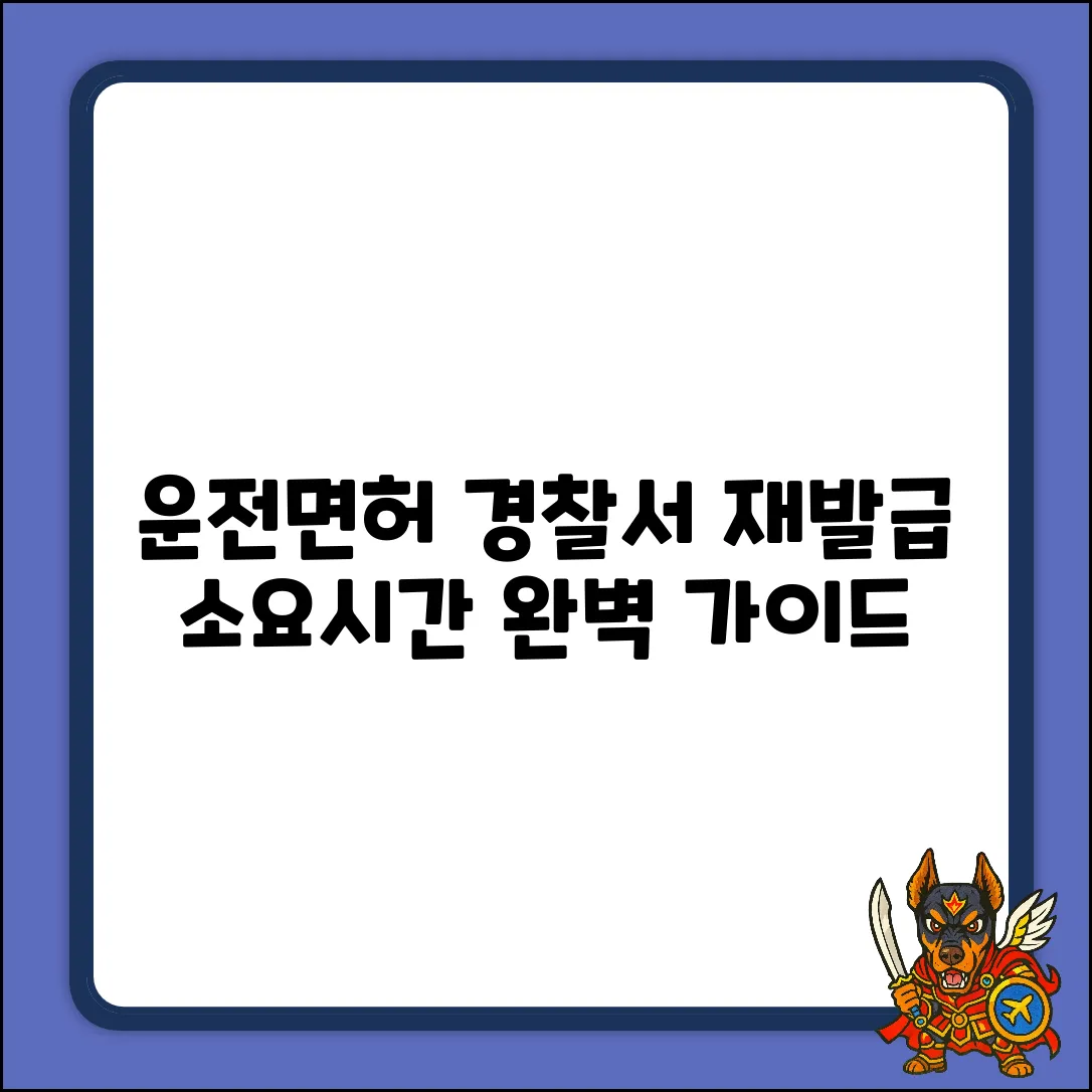 경찰서 운전면허증 재발급: 소요시간 완벽 가이드