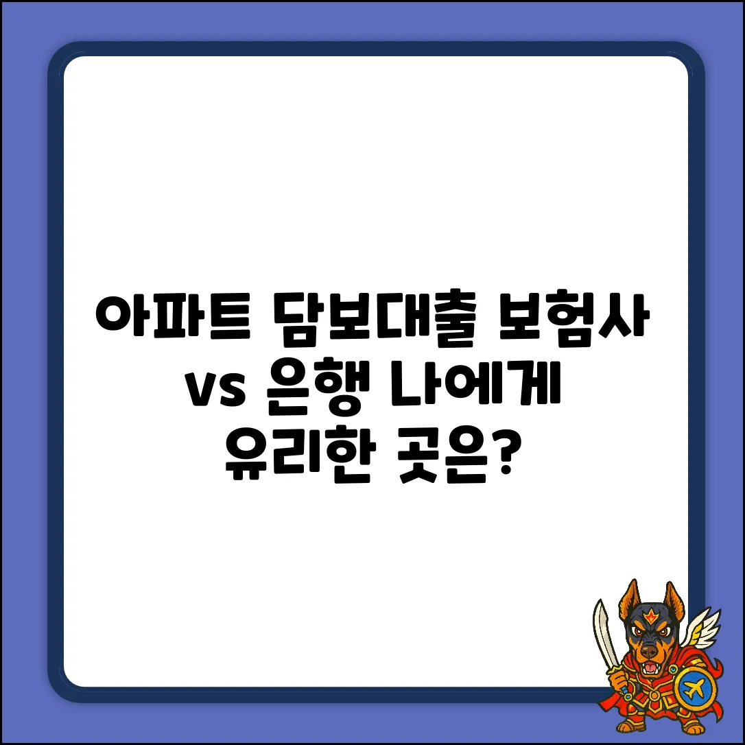 보험회사 아파트담보대출, 어디가 유리할까?