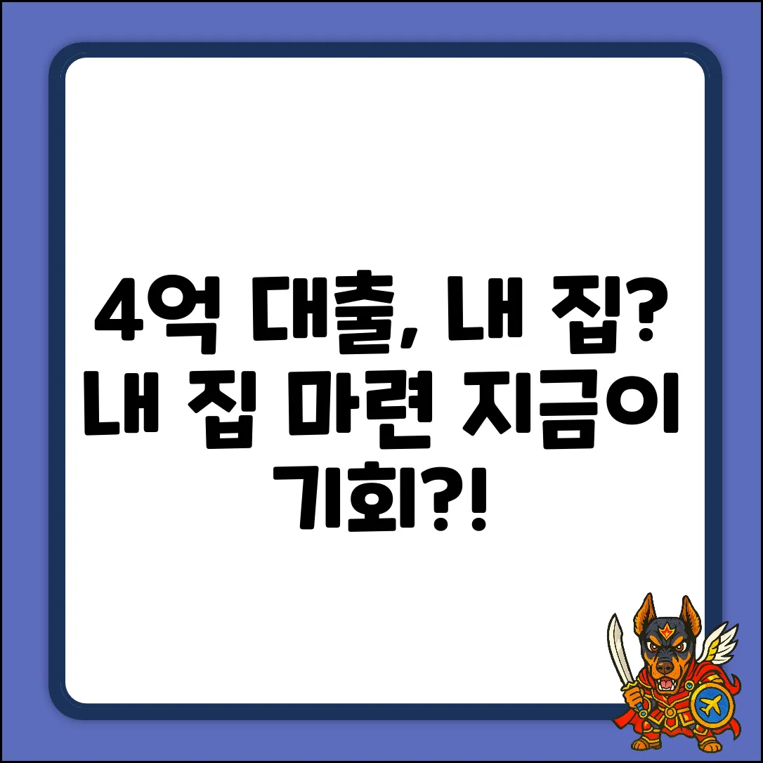 4억 대출, 내 집 마련 가능할까?