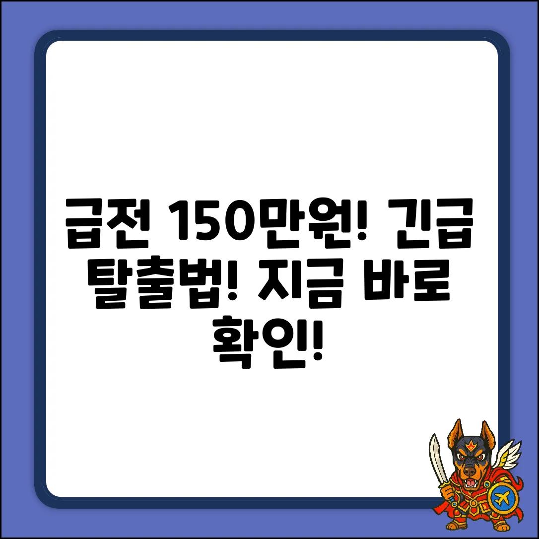 150대출, 급한 불 끄는 놀라운 방법!