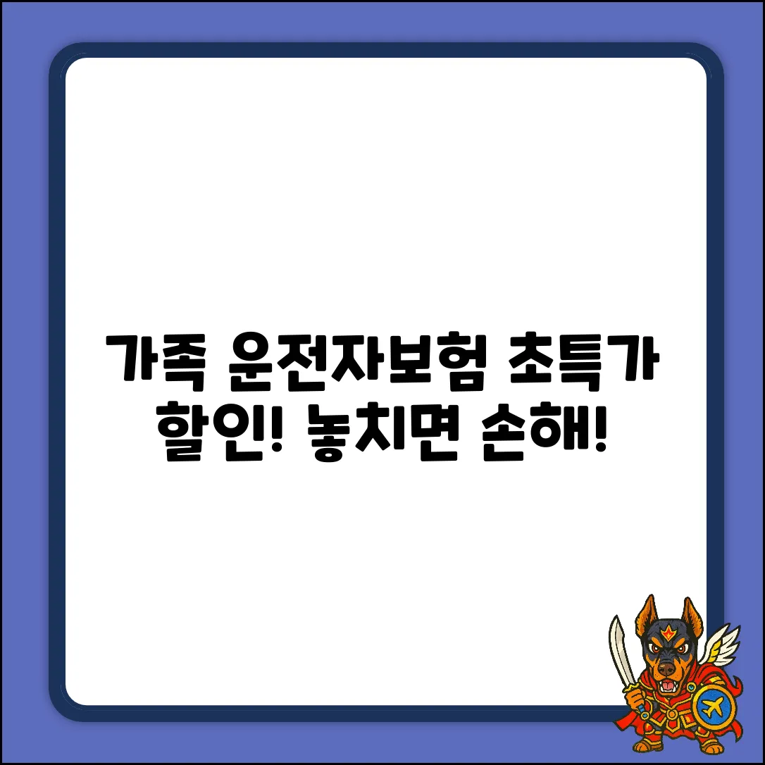 가족 운전자보험, 놀라운 할인 혜택!
