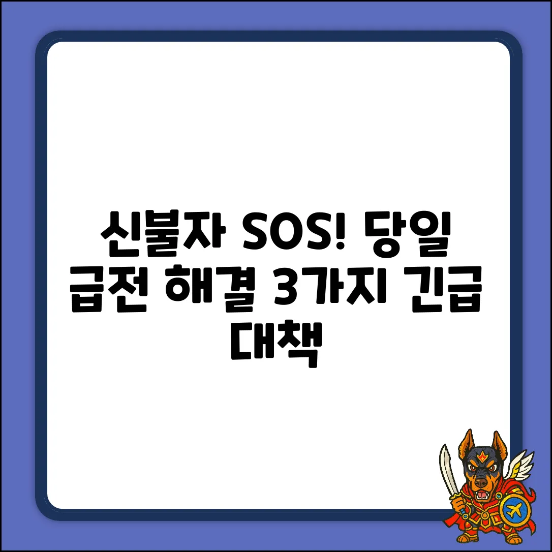 신불자 당일 대출, 3가지 급한 해결책