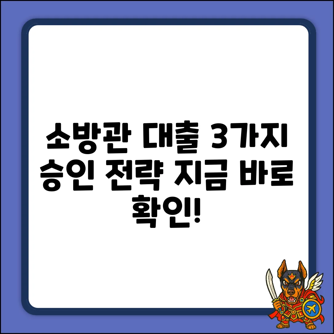 소방관대출: 3가지 확실한 승인 전략